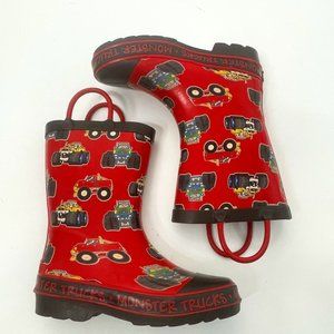 🚜 KIDS Monster Truck Rain Boots Size 1